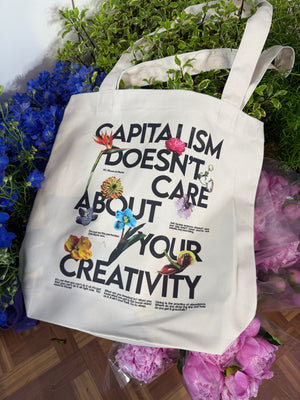 Cap Doesn’t Care About Your Creativity Tote - White