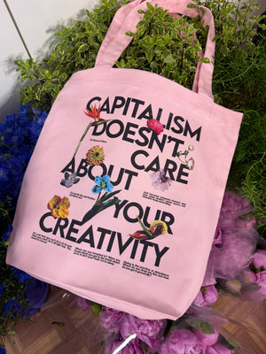 Cap Doesn’t Care About Your Creativity Tote - Pink